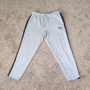 Puma Light Gray Joggers with Black Accents